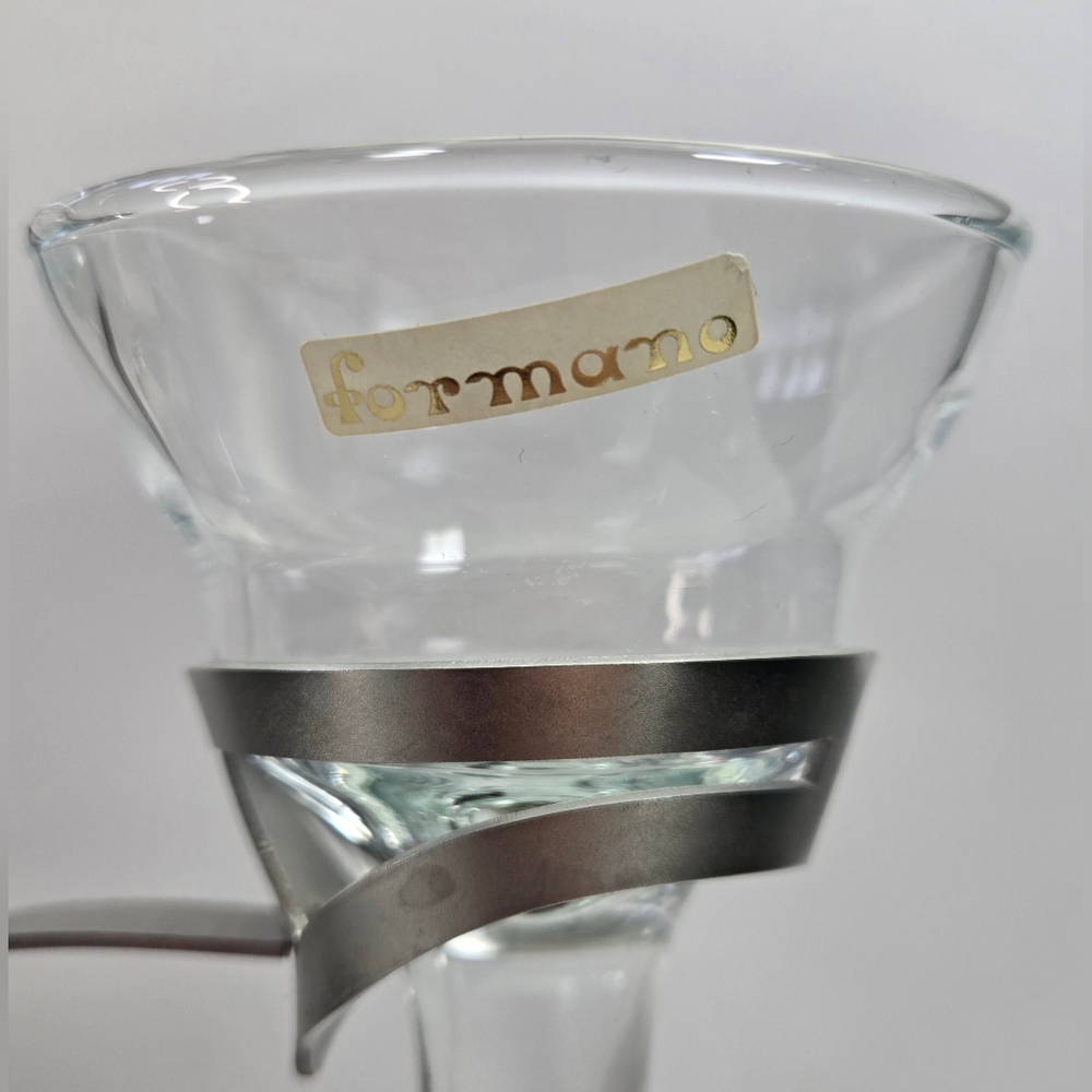 Vintage Art Deco Formano Tear Drop Metal & Glass Candle Holder - Picture 7 of 10